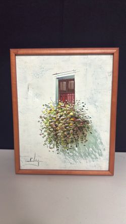 Textured Floral Wall Art – Framed Decorative Print