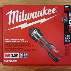 Milwaukee M12 Force Logic Press Tool Propress Kit 
