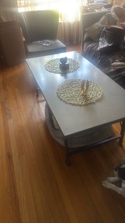 Metal coffee table grey