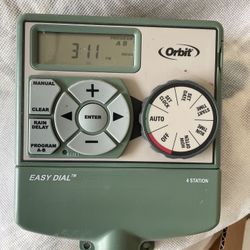 Orbit 57594 Easy Dial 4-Station Indoor Sprinkler Controller, Green