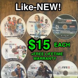 ⚽ FIFA & Soccer PS3 Games – FIFA 08–15 + PES 2011 ($15 Each)