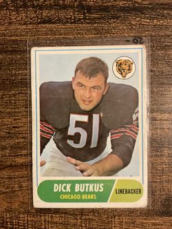 1968 Topps #127 Dick Butkus Football Card Chicago Bears Legend HOF