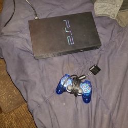 Ps2 With Cords And Controler