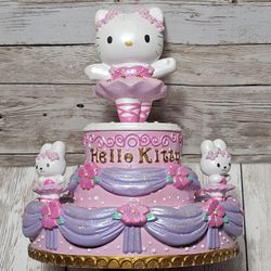 Vintage Hello Kitty Coin Bank Sanrio Ballerina Figure 2001