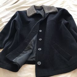 Medium Warm Jacket Fur Cuffs And Collar