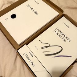 Remarkable paper pro 11.8” paper tablet with marker plus and book folio in mosaic weave 