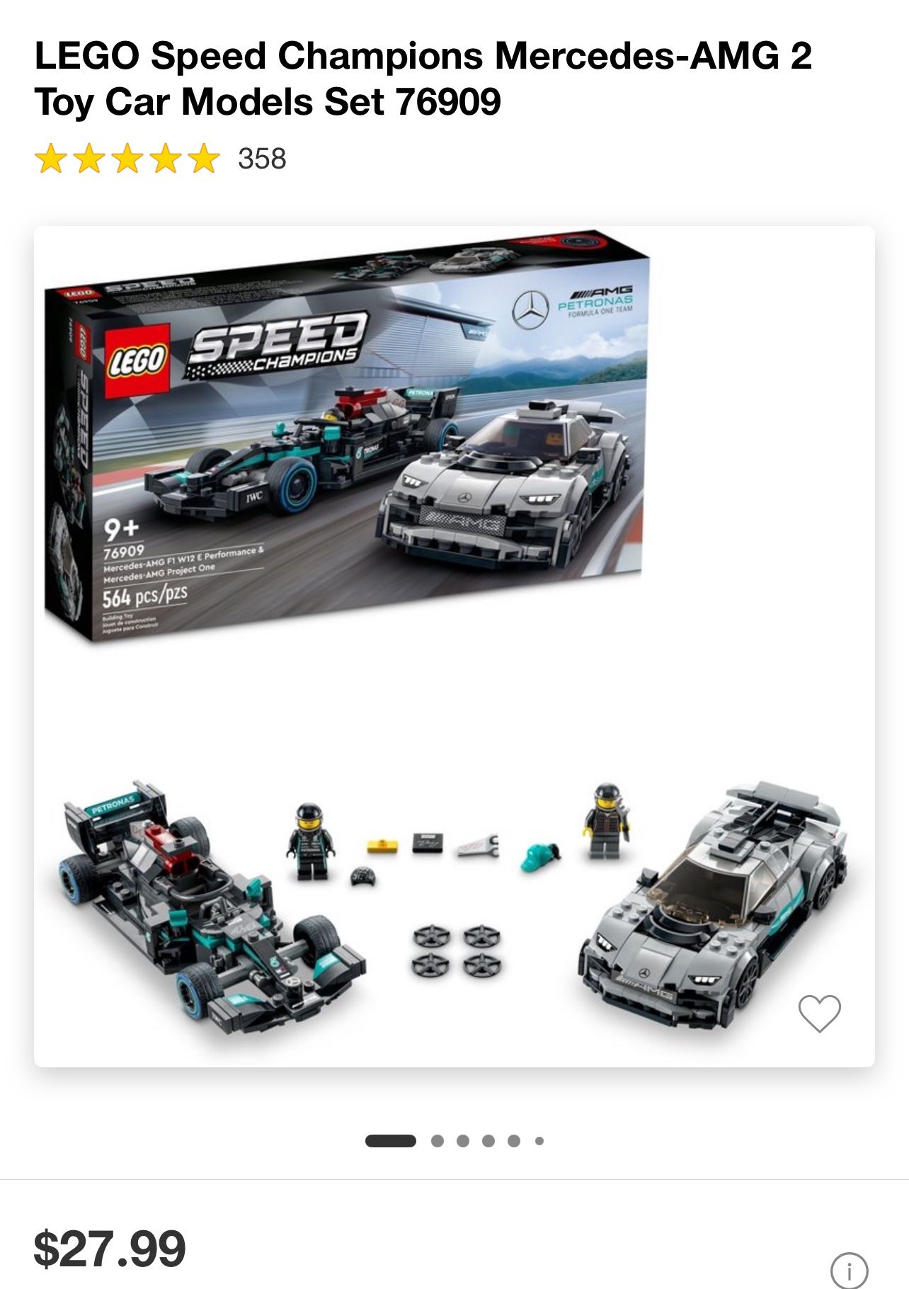 LEGO Speed Champions #76909 Mercedes-AMG F1 W12 E Performance & Mercedes-AMG Project One