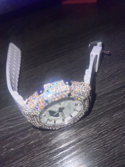 Custom Iced Out G-Shock "CasiOak" White-Dial /AP Bezal