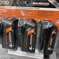 Three Brand New Batteries 