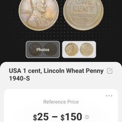 1940 S Wheat Penny Beautiful Toning