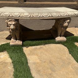 Beautiful Ornate Outdoor Stone Benches – Set of 3