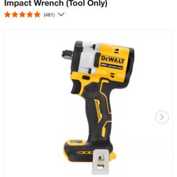 DEWALT ATOMIC 20V MAX Cordless Brushless 1/2 in. Variable Speed Impact Wrench (Tool Only