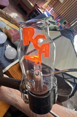 Rare Vintage RCA Radio Advertising Sign Tube. Works Great!