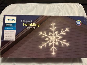 Philips LED Hanging Snowflake Cool White Lights