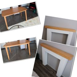 New! 2 Piece Dining Table & Matching Wall Mantle