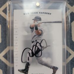 Derek Jeter 2001 Spx In Person Autograph Beckett COA