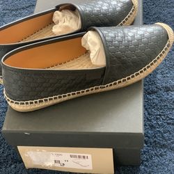 Gucci Microguccissima Black leather Espadrille- 39