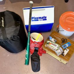 Lot Of Diving Camping Baseball Fishing Garage Sale Items Leftovers 