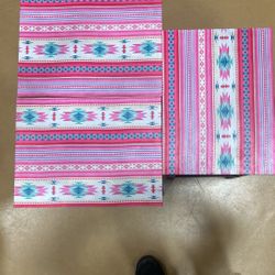 Set Of 3 Pink Stools 