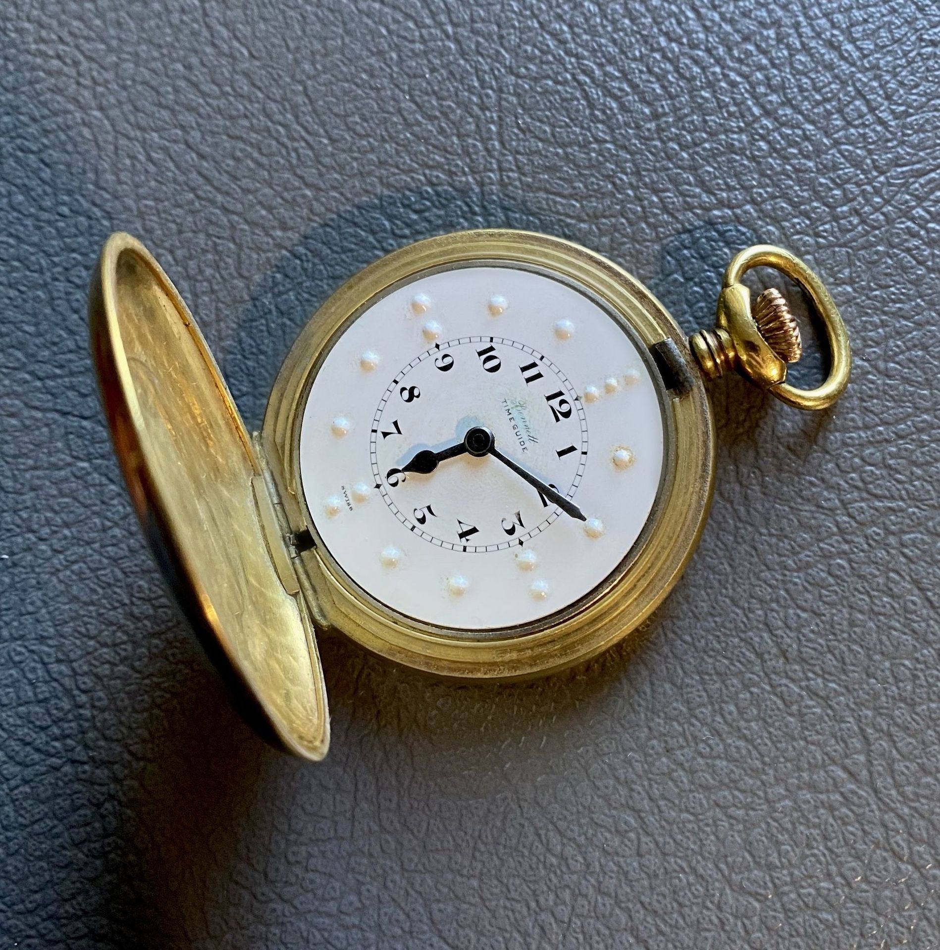 SWISS Vintage BENNETT Hunters Case Pocket Watch Braille For the Blind