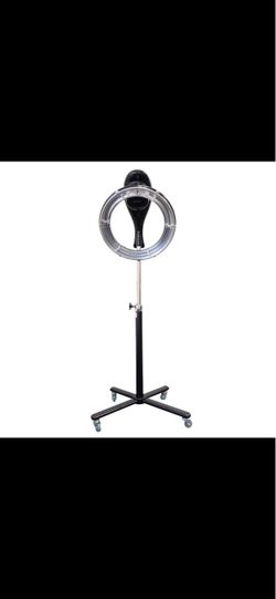SalonPro Orbiting Halo Compact Infrared Hair Dryer & Color Processor – Rolling Base, Black