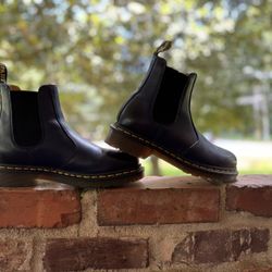Dr. Martens 2976 Leather Chelsea Blue Boots Unisex Size 5