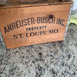 Vintage Budweiser beer crate