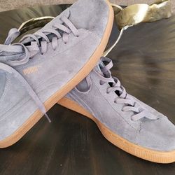 MENS PUMA GRAY SUEDE GOOD CONDITION