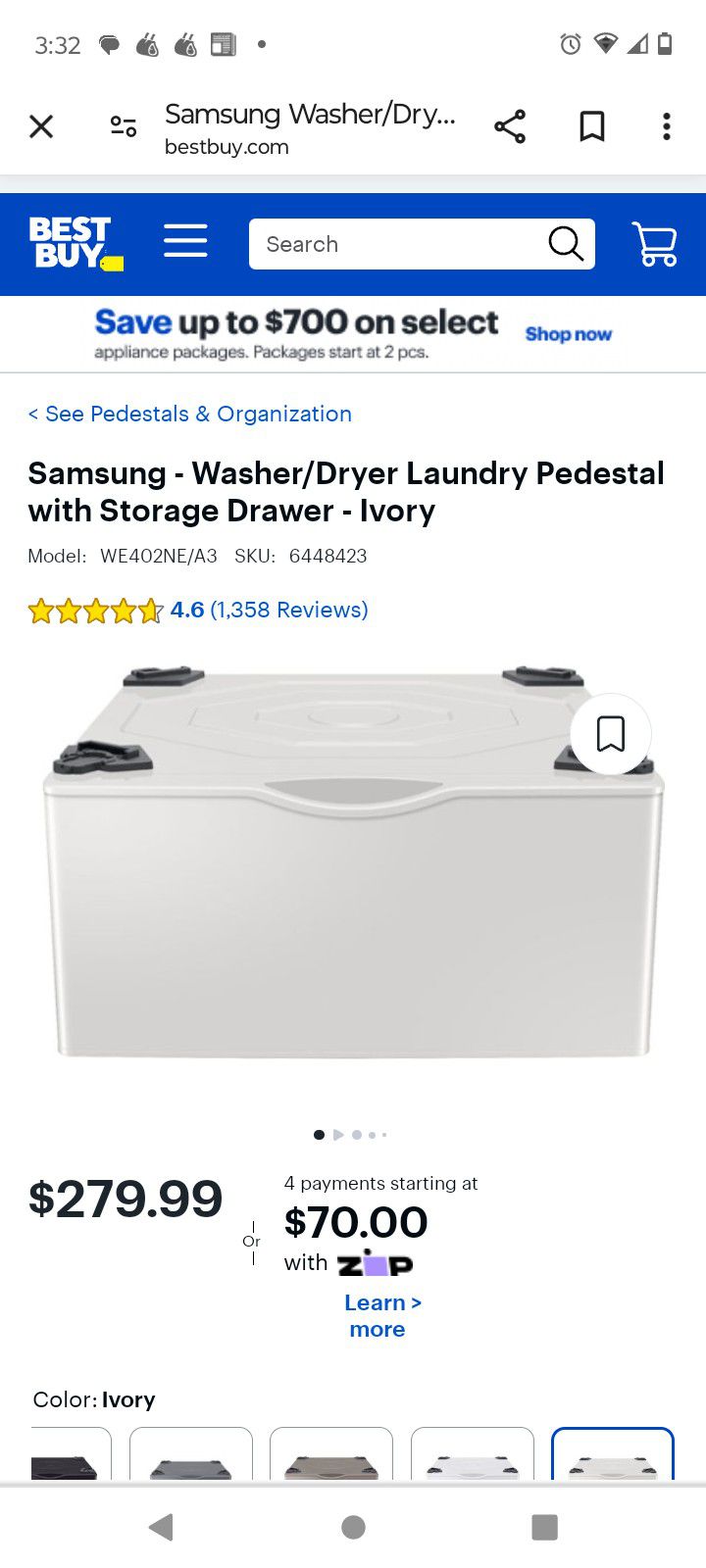 Brand New Samsung Washer Or Dryer Pedestal 