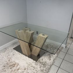 Glass Top dining table 