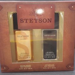 Stetson Gift Set Original Mens Stetson Black Body Fragrance 3.4 fl oz cologne