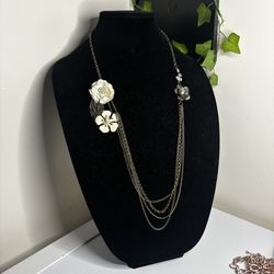 🌸 Floral Statement Necklace w/ Draped Chains | Boho Vintage Inspired 🌸 