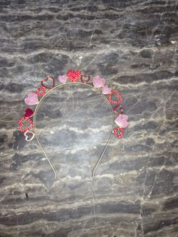 Glitter Love Heart Valentines Headband Red Crystal Hair Accessories Women