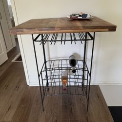 Wine/wine Glass Rack And Bar Table 