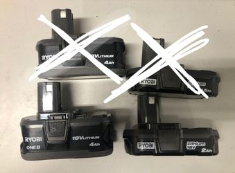 Ryobi 4ah And 2ah Batteries