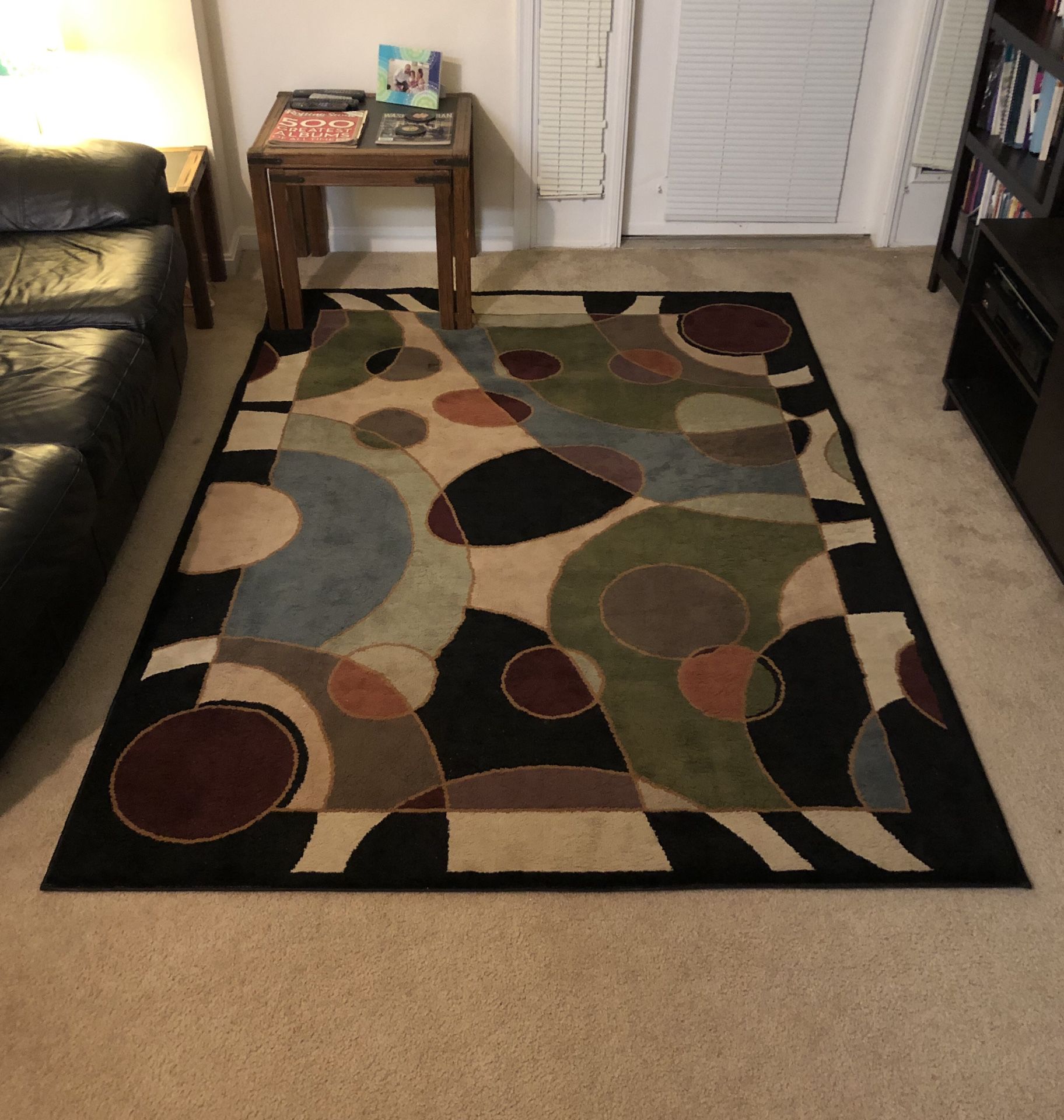 Area rug, multi-colored, geometric