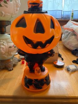 Halloween Decoration Black Cat, Jack-O-Lattern, & Skull Blow Up Mold