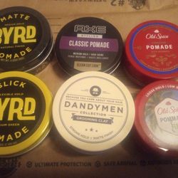 Pomade 6 Pack Bundle Brand New UNUSED Mens