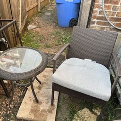Patio Chair And Side Table