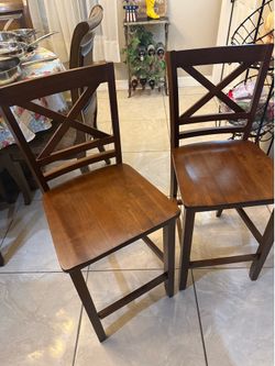 Wooden Chairs (the pair) $80