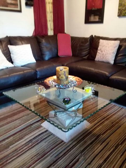 Glass table design on thed edge for only $79.00 or best offer