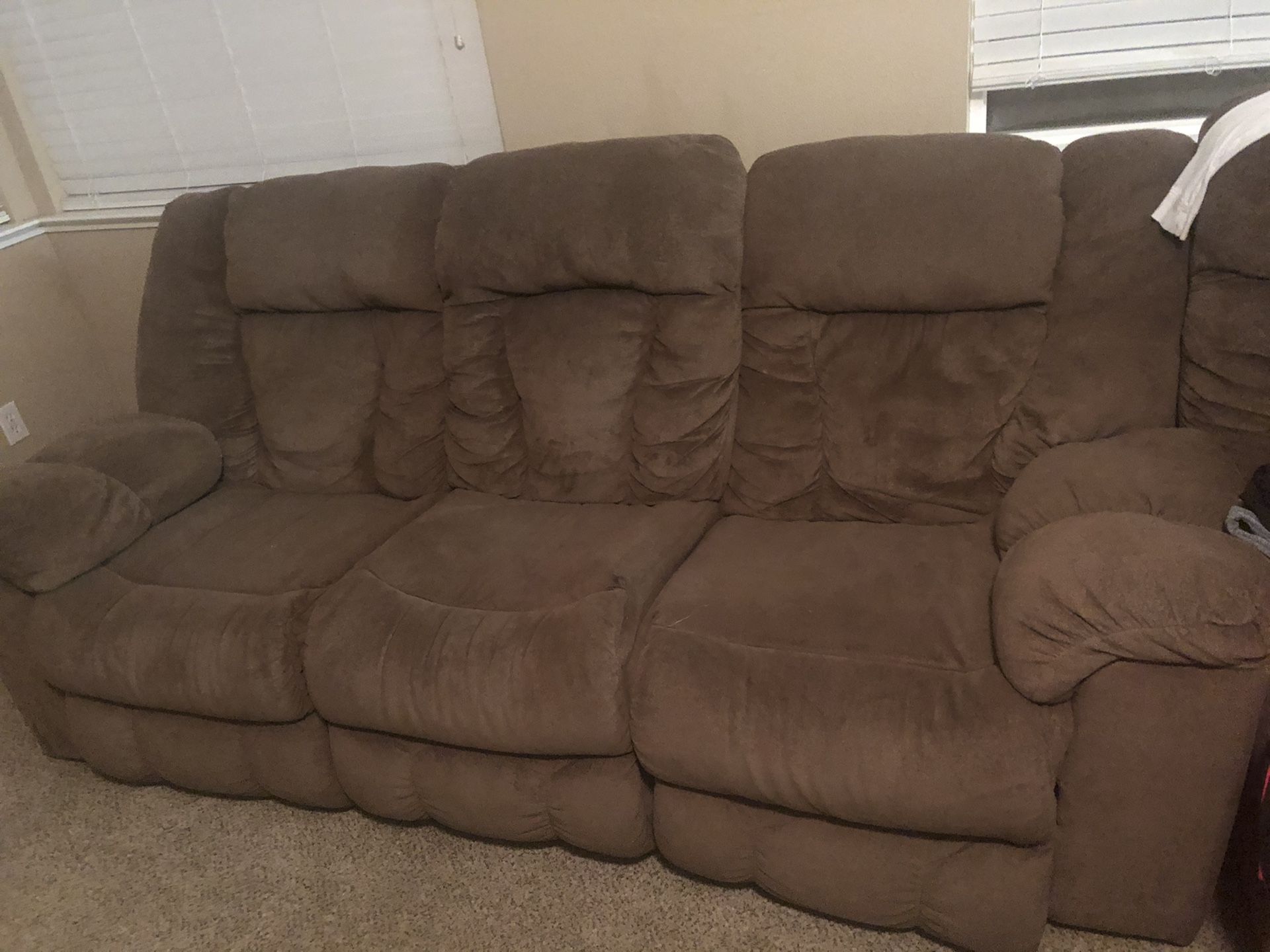 3 piece sectional recliner couch set