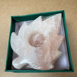 New Maple Leaf Shape Himalayan Salt Candle Holder Great Gift For Mother’s Day 