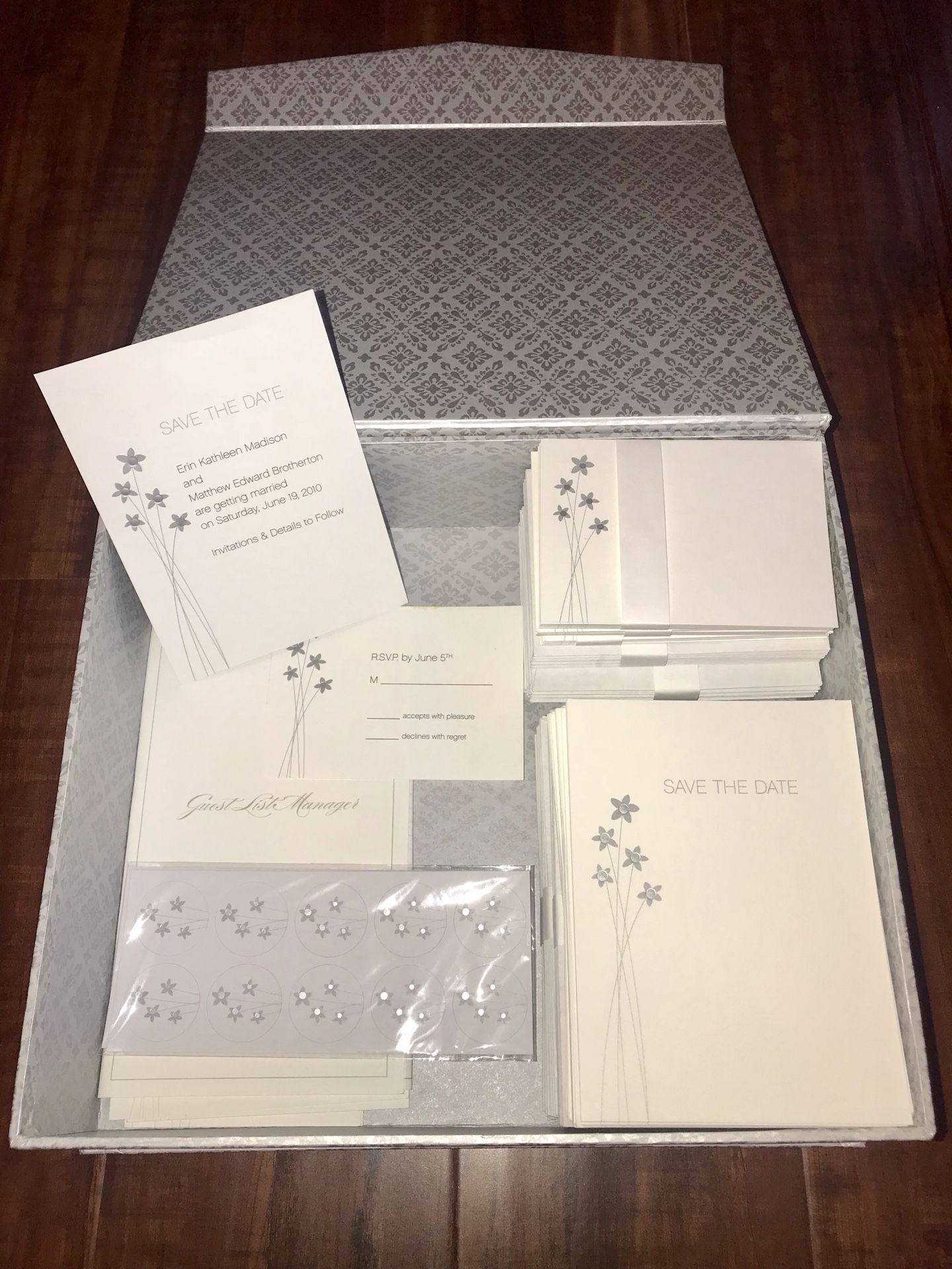 Eco Essence Printable SAVE THE DATE Invitation Set- 100 count