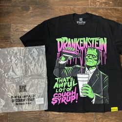 that’s a awful lot of cough syrup drankenstein black t-shirt