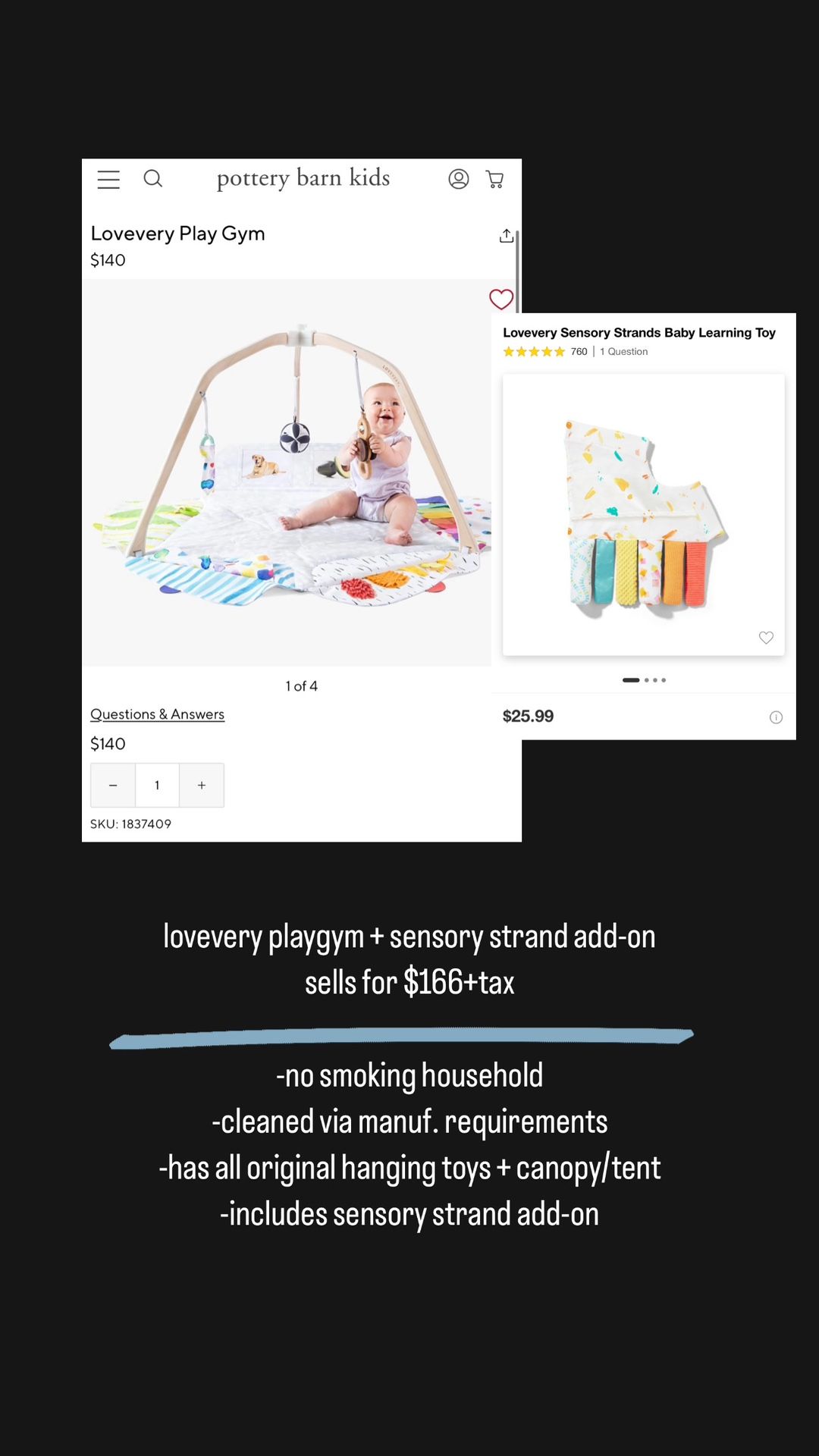 Lovevery Playgym Mat Sensory Strands