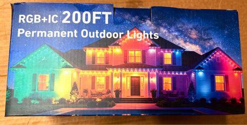 New in Box RGB+IC Smart Permanent Outdoor Eaves Lights 200ft IP67 App / Remote Control
