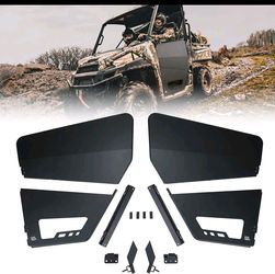 Title: Brand New KEMIMOTO Polaris Ranger XP 1000 Aluminum Half Doors (SKU: B0102-03601BK