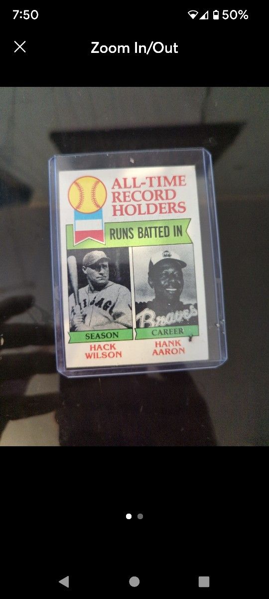 Topps 1979 Hank Aaron / Hack Wilson Baseball