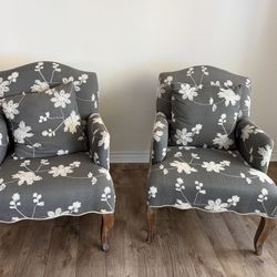 Floral Fabric Armchair-Ethan Allen 